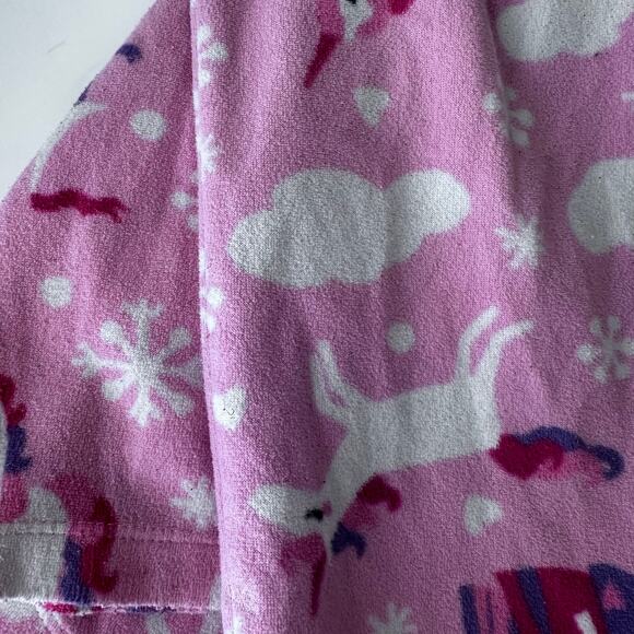 Gymboree Girls Pink Unicorn Fleece Pajamas - Size 7/8 - Picture 5 of 6